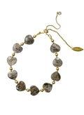 Heart Shaped Labradorite Adjustable Bracelet LB019